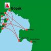 Routevoorbeeld flottielje Turkije Gocek