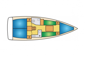 Jeanneau 349 lay-out