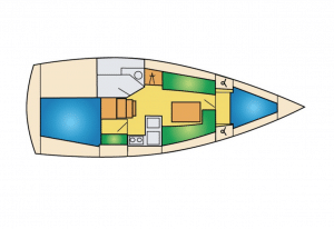 Bavaria 33 lay-out